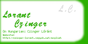 lorant czinger business card